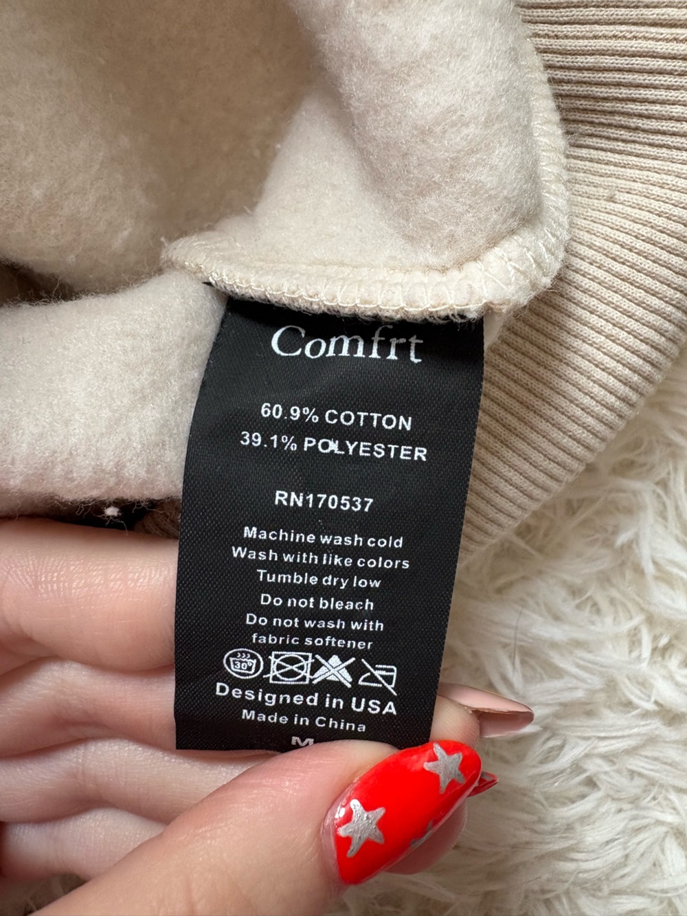 Cream Comfrt Signature hoodie - Picture 4 of 4